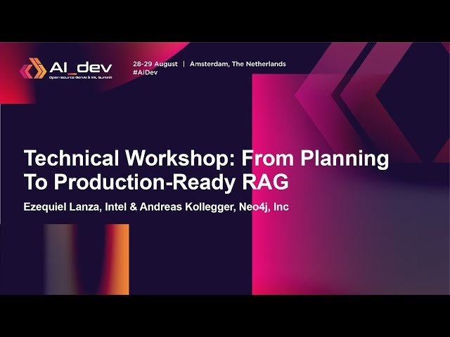 From Planning to Production-Ready RAG