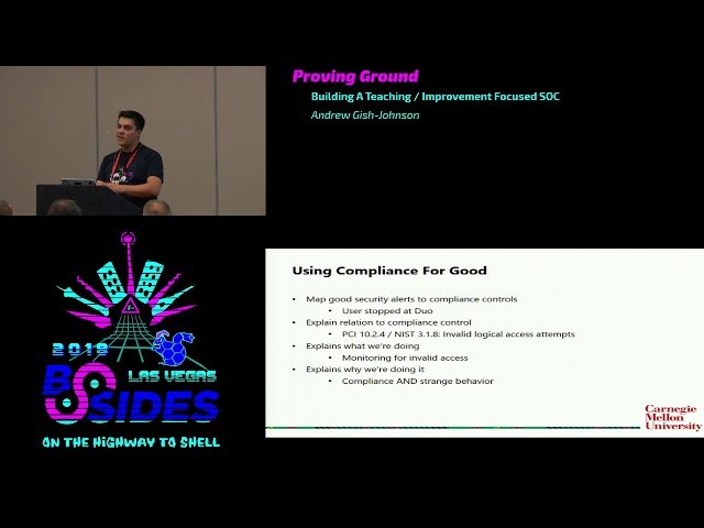 Building a Teaching - Improvement Focused SOC