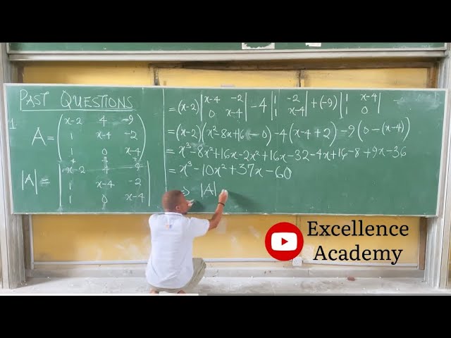 Finding the Value of X for which the Determinant of a Matrix Equals Zero