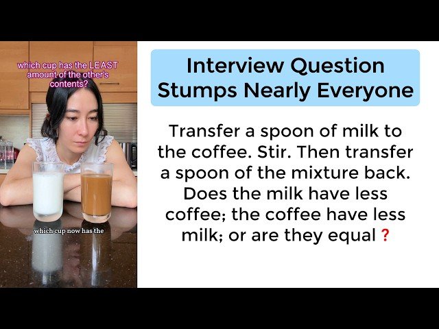 The Milk and Coffee Mixing Puzzle