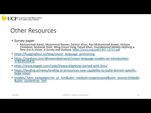 CAP6412 Advanced Computer Vision - Spring 2024