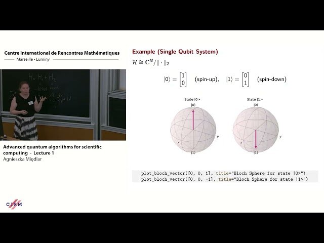 Advanced Quantum Algorithms for Scientific Computing - Lecture 1