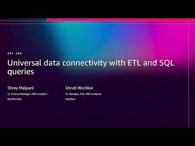 Universal Data Connectivity with ETL and SQL Queries - ANT209
