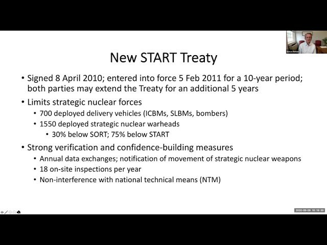 Nuclear Testing and New START Treaty Panel Discussion
