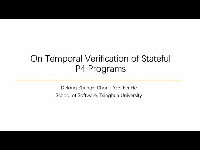 On Temporal Verification of Stateful P4 Programs