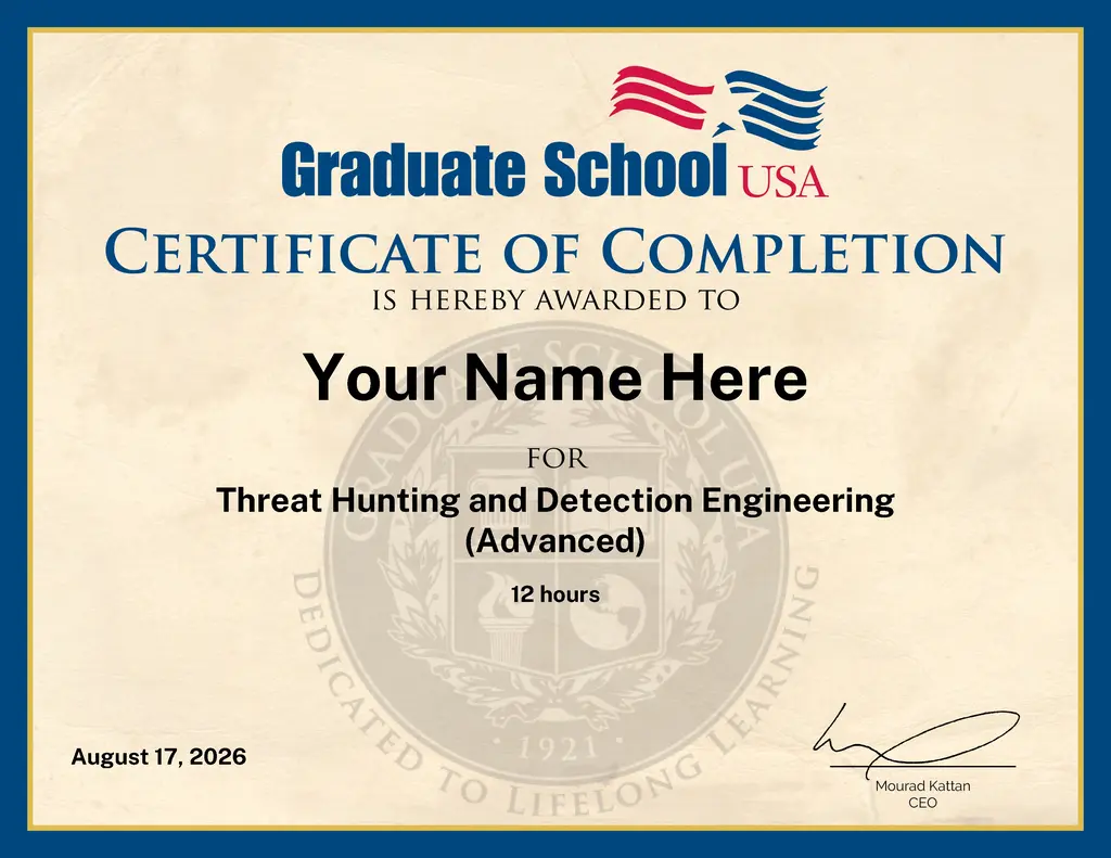 Threat Hunting and Detection Engineering (Advanced)