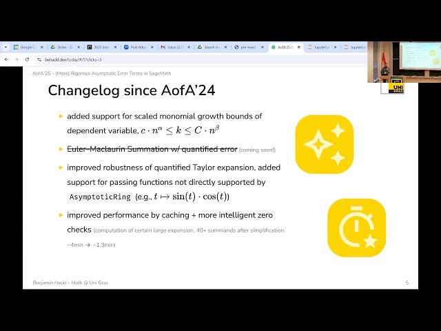 Computations with Asymptotic Expansions and Explicit Error Bounds in SageMath