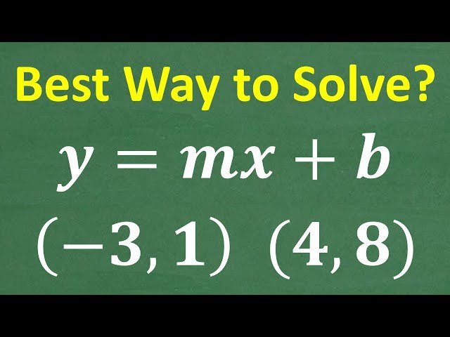 Find the Line's Equation in Minutes - Points (-3, 1) and (4, 8) Linear Equations Basics