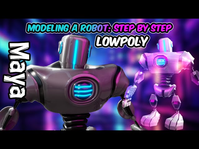 Robot Character Hard Surface 3D Modeling in Maya 2024
