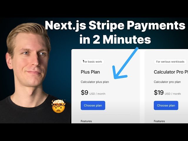 Add Stripe Payments to Next.js in 2 Minutes - Billing, Stripe, and Kinde Auth