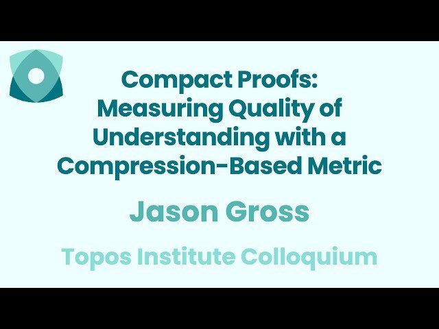 Compact Proofs: Measuring Quality of Understanding with Compression-Based Metrics