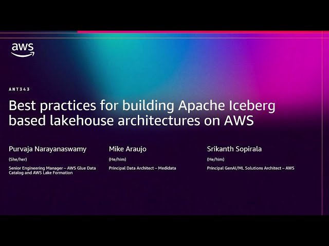 Best Practices for Building Apache Iceberg Based Lakehouse Architectures on AWS