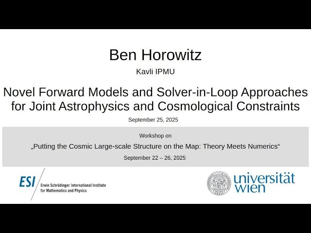 Novel Forward Models and Solver-in-Loop Approaches for Joint Astrophysics and Cosmology