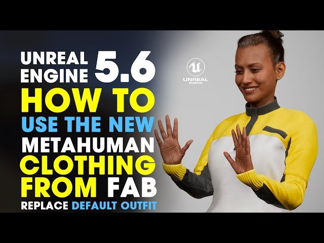 Unreal Engine 5.6 - How to Use New MetaHuman Clothing and Hair from FAB
