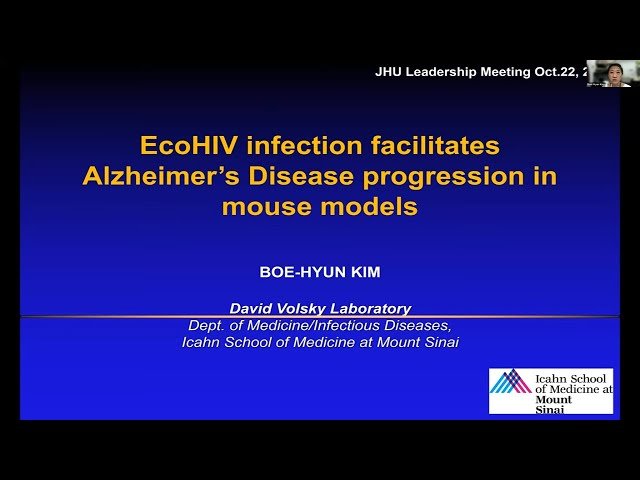 EcoHIV Infection Facilitates Alzheimer's Disease Progression in Mouse Models
