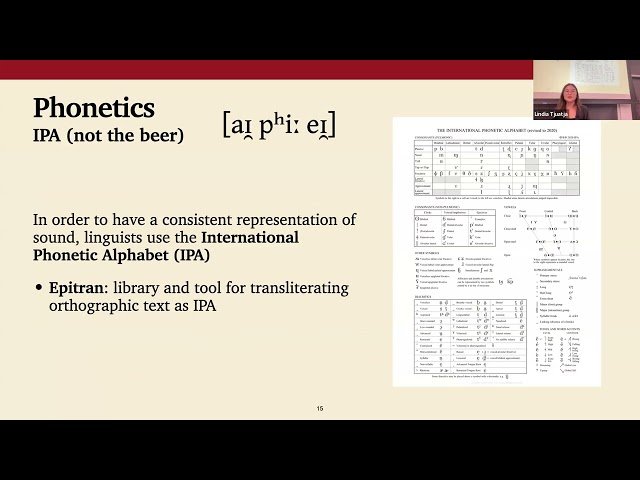 Linguistics and Computational Linguistics - Lecture 18