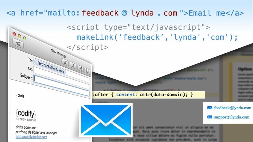Online Course: Design the Web: Creating and Protecting Email Links from ...