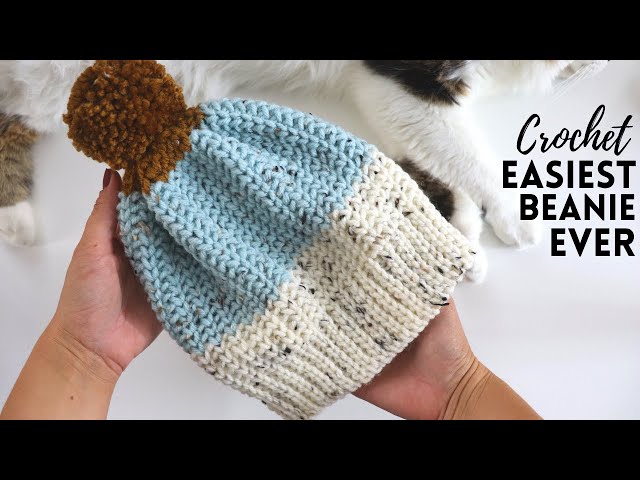 Easiest Crochet Beanie and Hat Tutorial
