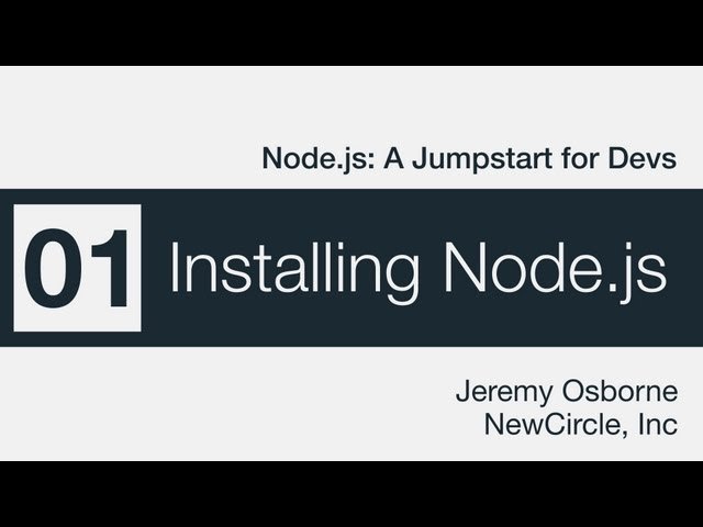 Node.js - A Jumpstart for Developers