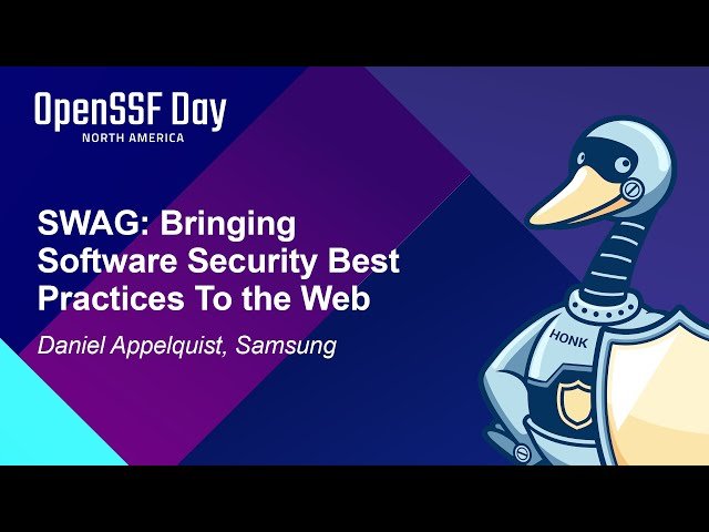 SWAG - Bringing Software Security Best Practices to the Web