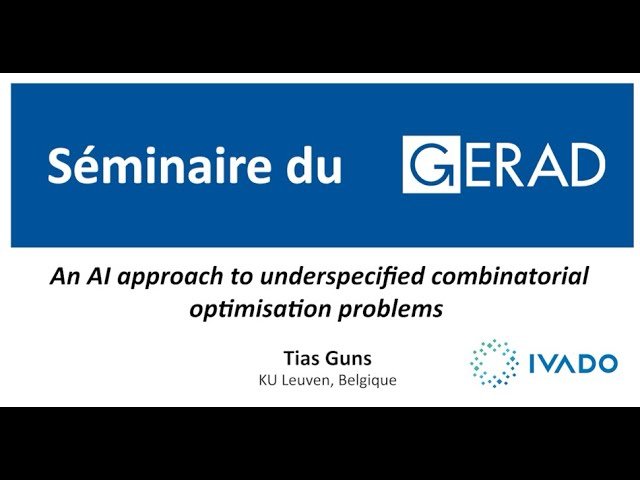 An AI Approach to Underspecified Combinatorial Optimisation Problems