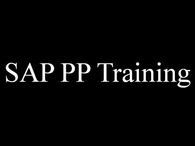 SAP PP Production Planning Training