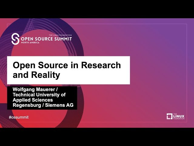 Open Source in Research and Reality