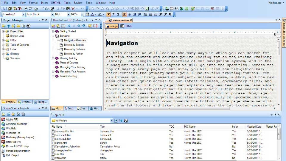 Online Course: RoboHelp 9 HTML Essential Training from LinkedIn ...