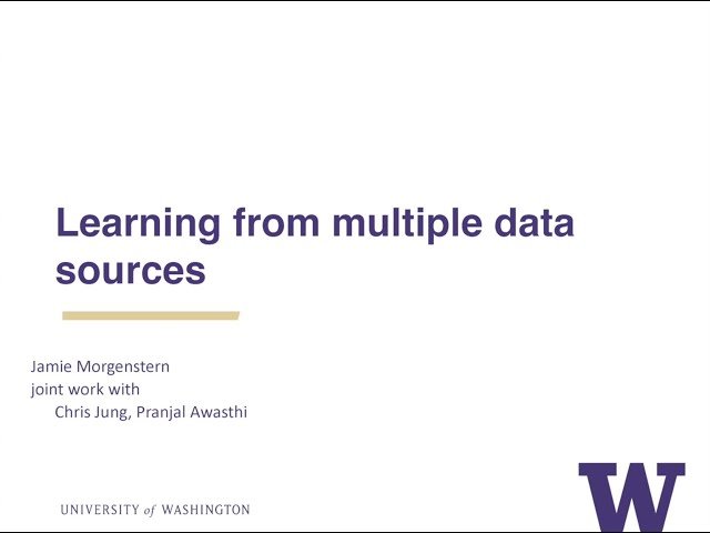 Learning from Multiple Data Sources