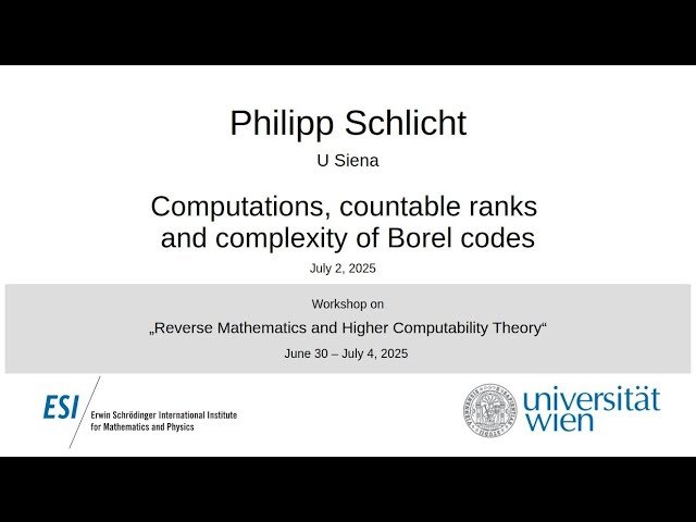 Computations, Countable Ranks and Complexity of Borel Codes