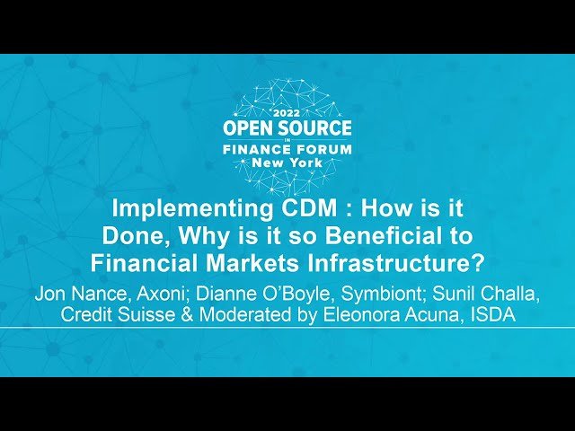 Implementing CDM - How It's Done and Its Benefits for Financial Markets Infrastructure