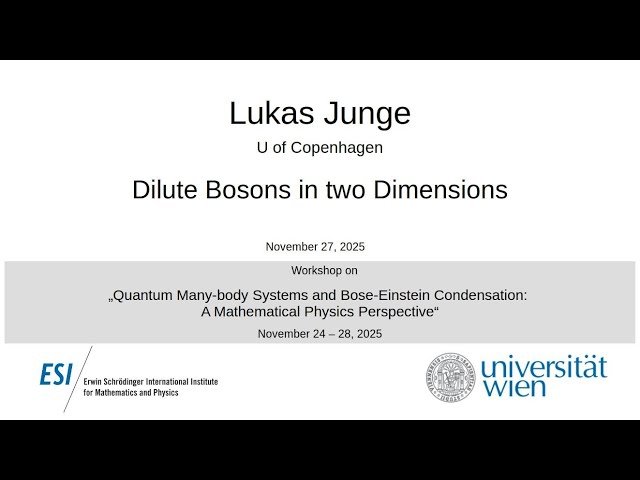 Dilute Bosons in Two Dimensions