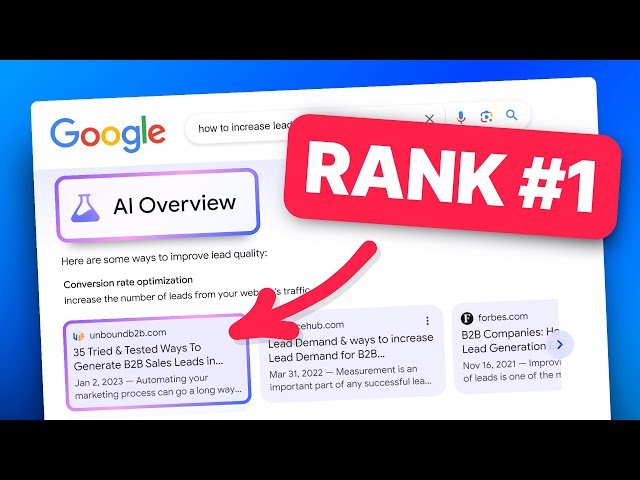 How to Rank in Google's AI Overviews