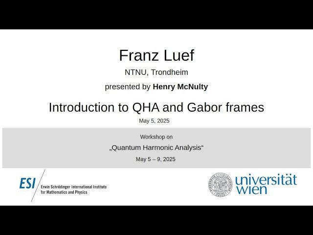 Introduction to Quantum Harmonic Analysis and Gabor Frames
