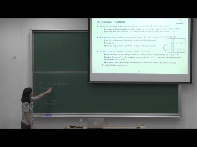 Gene Golub SIAM Summer School - Advanced Numerical Methods and Matrix Computations