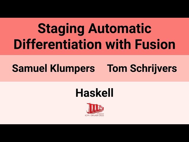 Staging Automatic Differentiation with Fusion