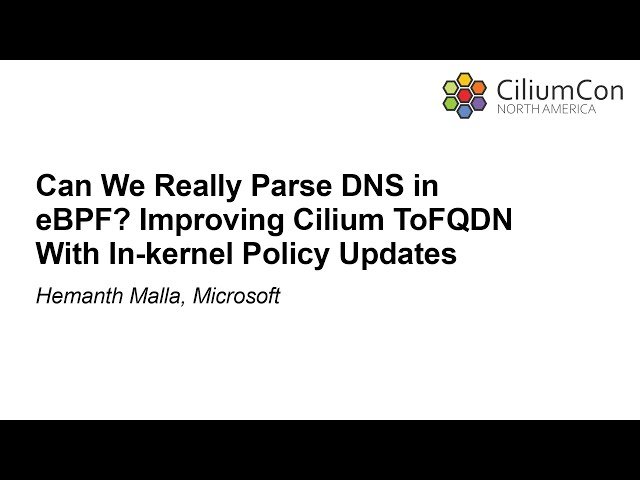 Can We Really Parse DNS in eBPF? Improving Cilium ToFQDN With In-kernel Policy Updates