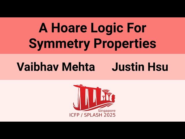 A Hoare Logic for Symmetry Properties