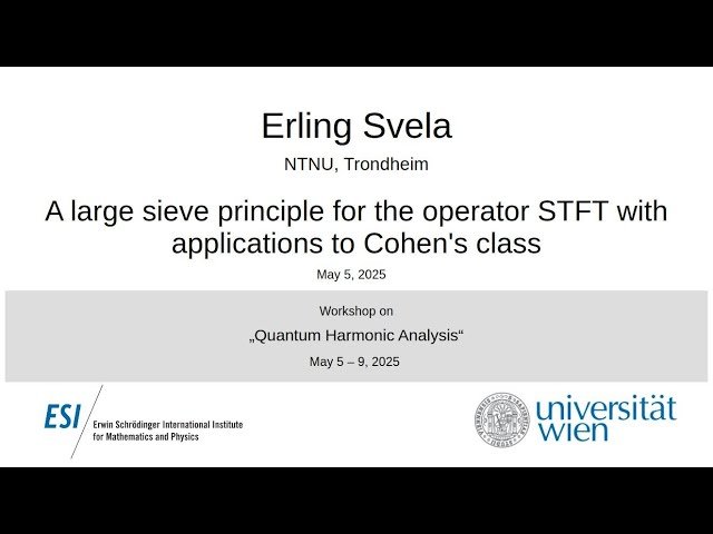 A Large Sieve Principle for the Operator STFT with Applications to Cohen's Class