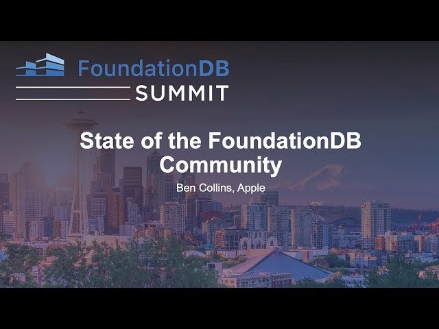 State of the FoundationDB Community