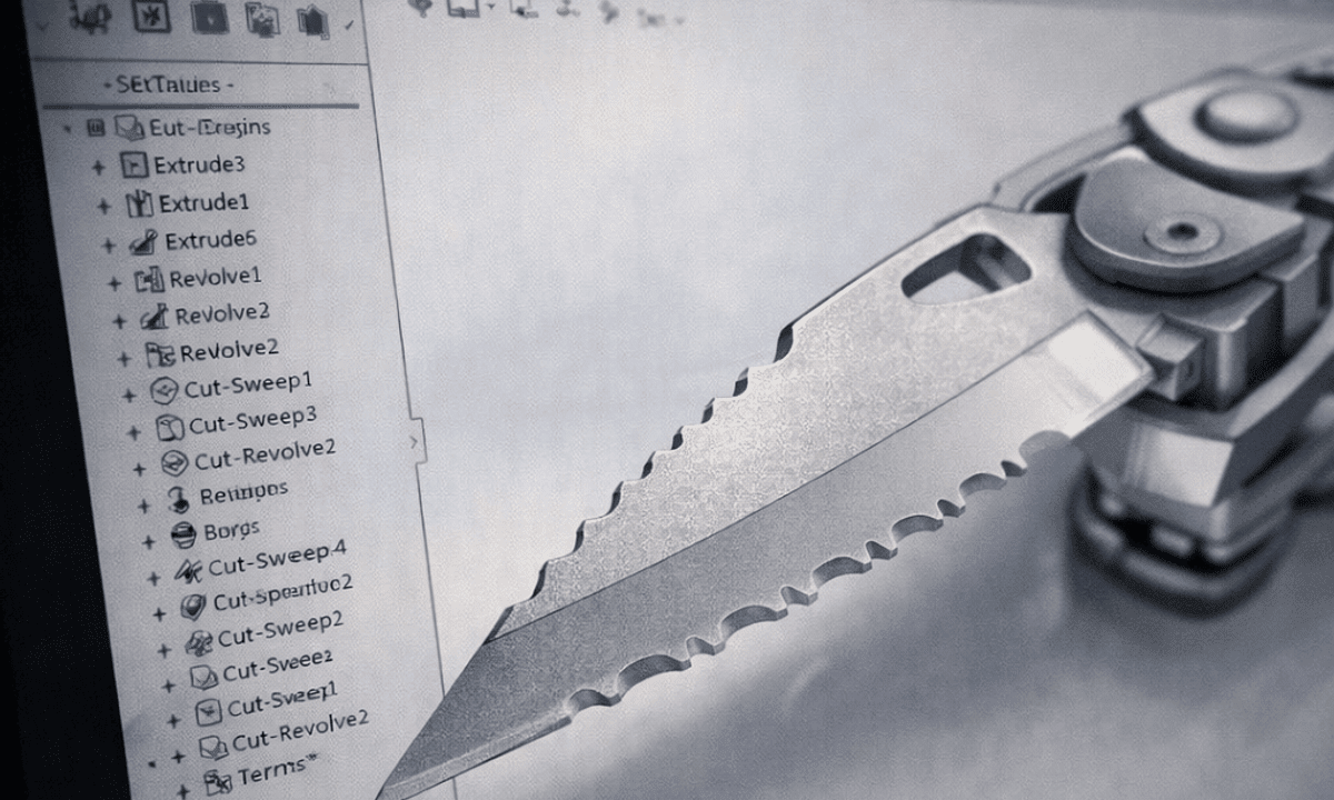 Design & Assemble a Multi-Utility Tool in SolidWorks