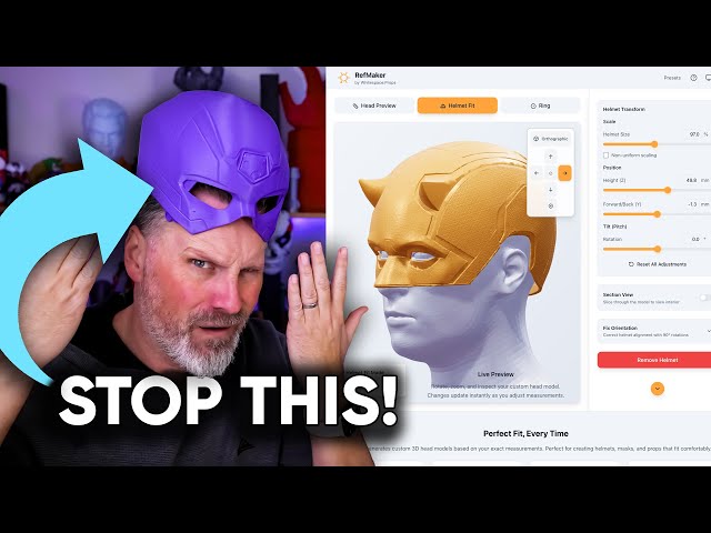 Stop Printing Helmets That Don't Fit - NEW FREE Tool for 3D Printing Perfect Helmet Fits