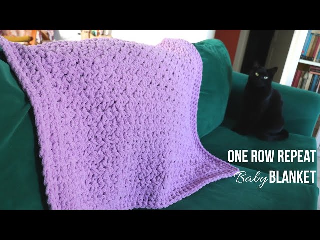 Crochet Beginner Blanket - Only Single Crochet - One Row Repeat