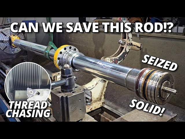 Seized Piston and Damaged Threads - Can This Cylinder Rod Be Saved?