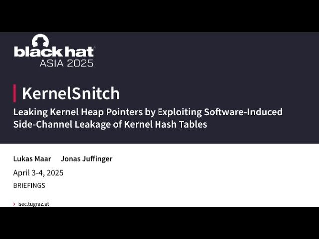KernelSnitch - Leaking Kernel Heap Pointers by Exploiting Software-Induced Side-Channel Leakage