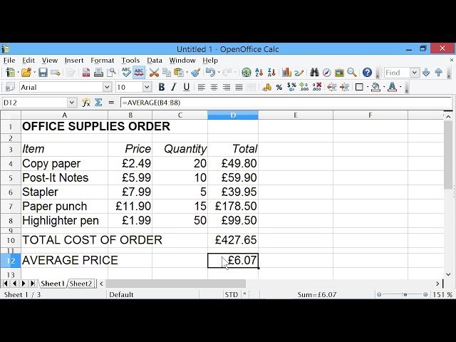 Spreadsheet Fundamentals - Excel, OpenOffice Calc, LibreOffice Calc, and Google Sheets