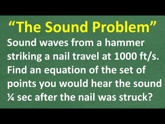 Physics Meets Algebra - What's the Equation for Sound After 1/4 Second?