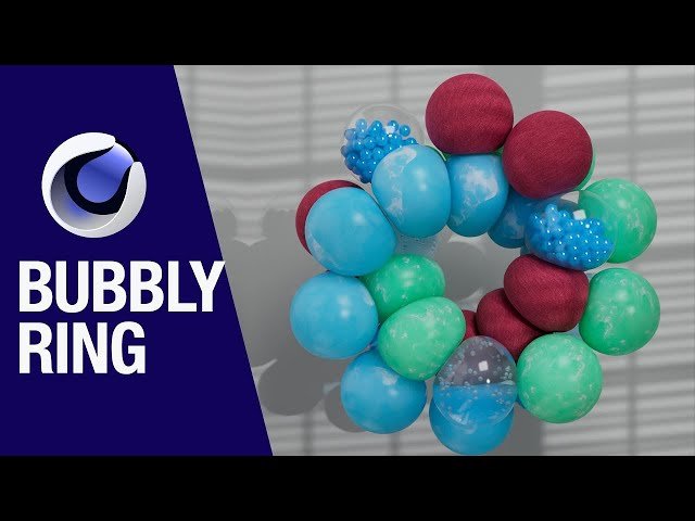 Bubbly Ring with Cinema 4D Cloth Simulation and Mograph Dynamics