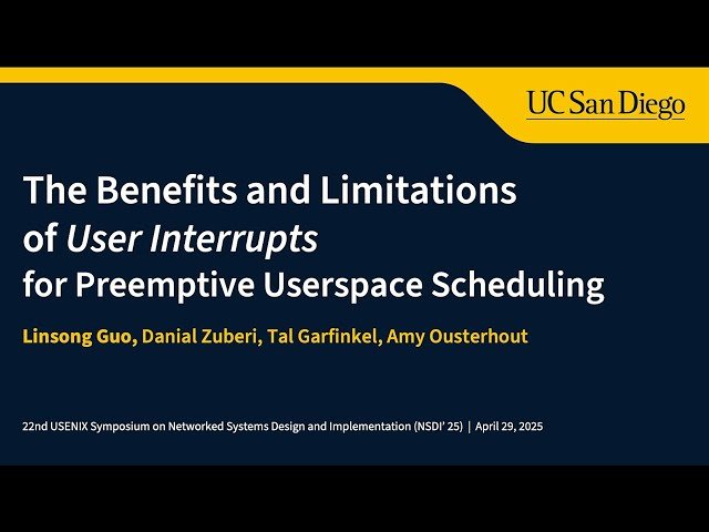 The Benefits and Limitations of User Interrupts for Preemptive Userspace Scheduling