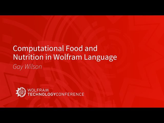 Computational Food and Nutrition in Wolfram Language